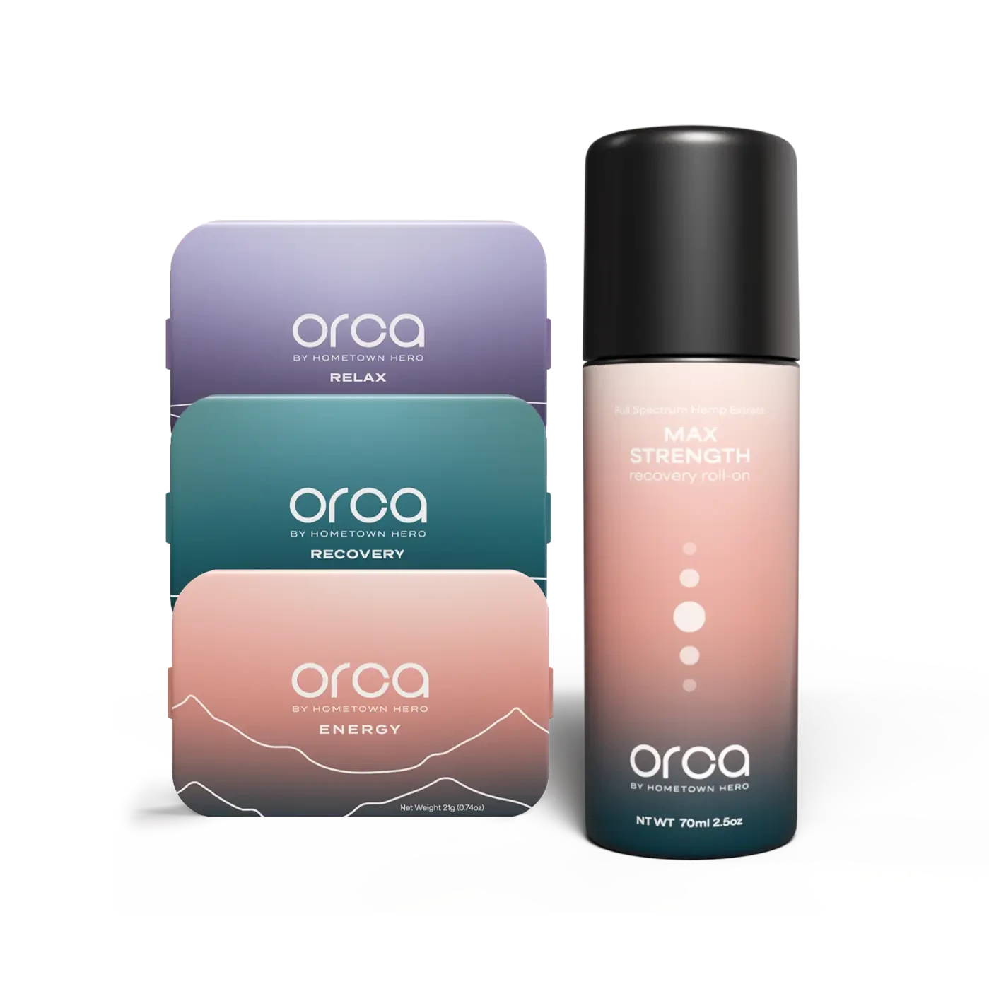 the complete ORCA collection with 3 tins and 1 roll-on