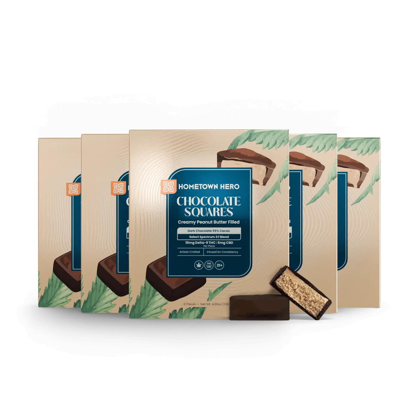 5 boxes of peanut butter chocolate edibles
