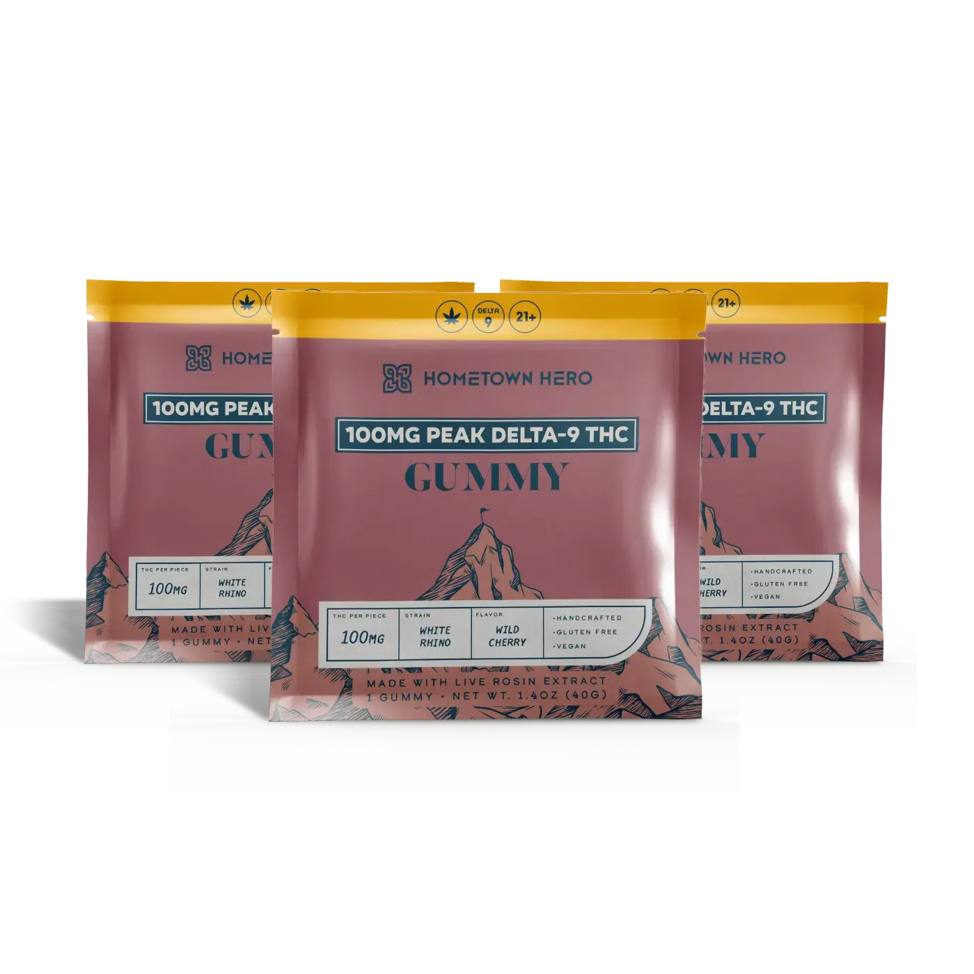 Wild Cherry White Rhino - Peak Delta-9 Gummy (3 Pack)