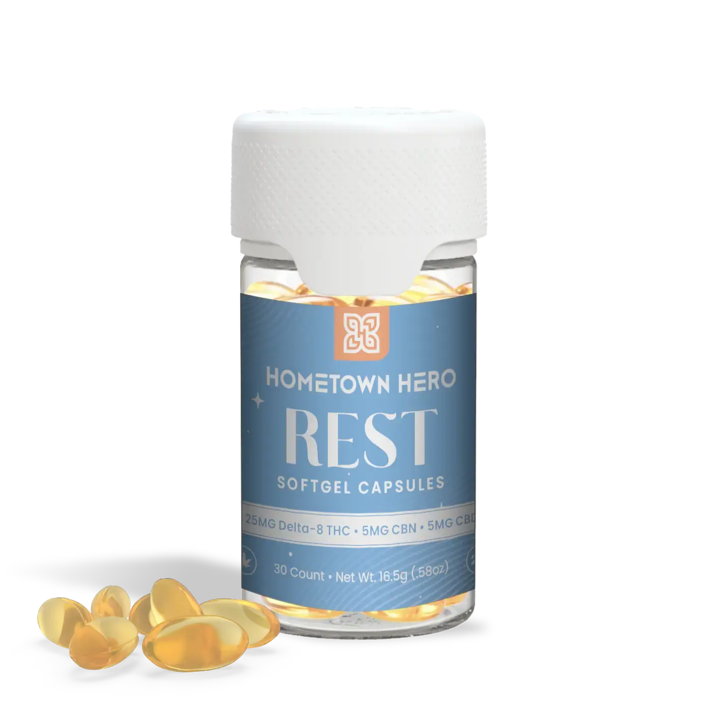 25mg - Rest Delta 8, CBN, CBD Capsules