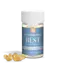 yellow softgel 25mg capsules in a bottle and loose