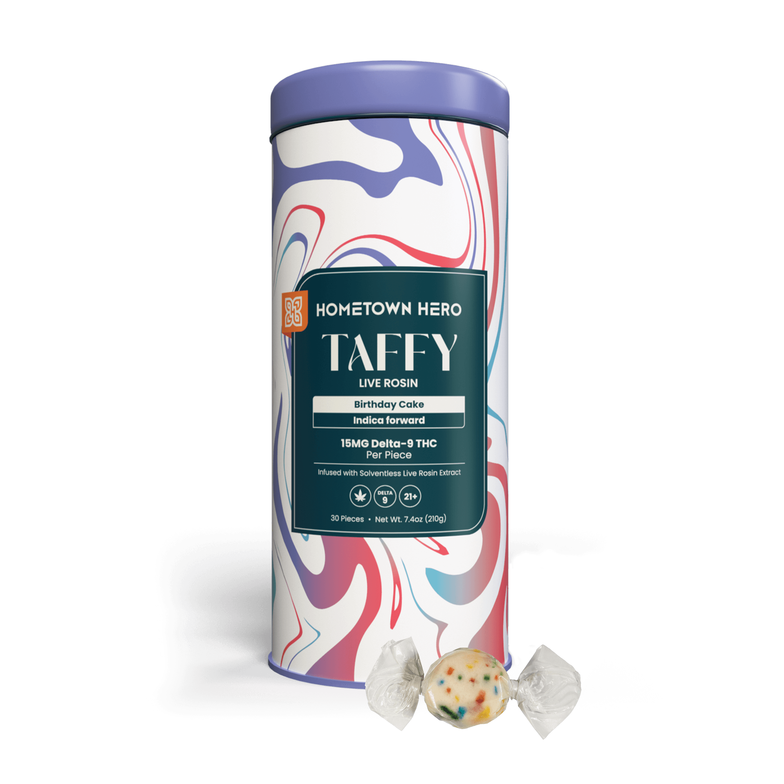 Birthday Cake - Delta-9 Live Rosin Taffy | Hometown Hero