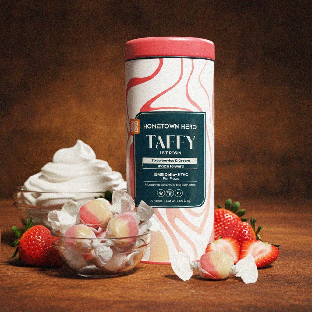 Strawberries & Cream - Delta 9 Live Rosin Taffy