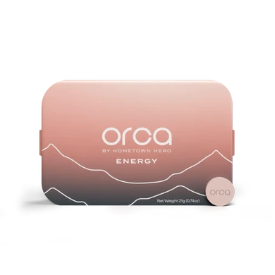 ORCA Energy pink tin with pill