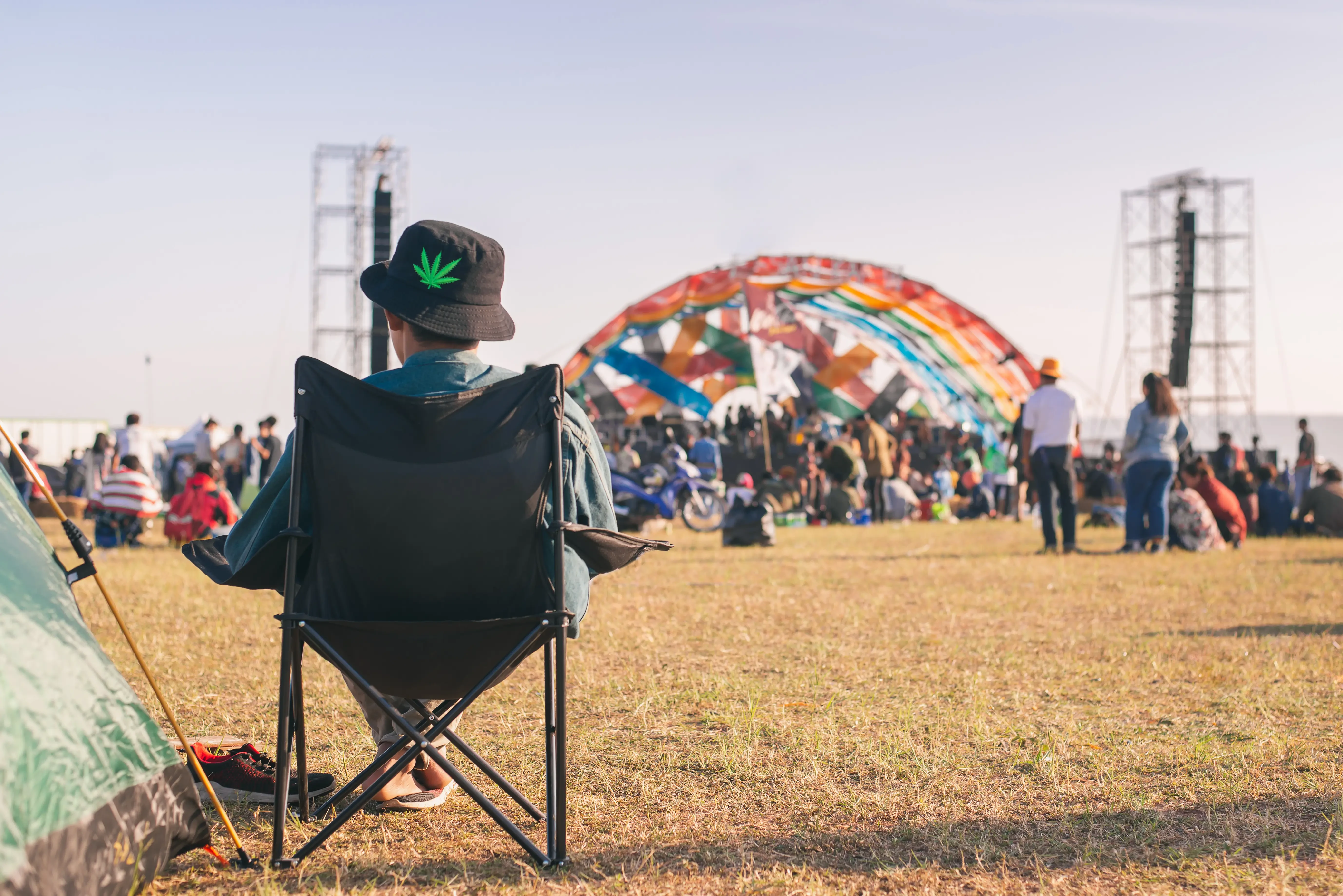 Man at a 420 festival