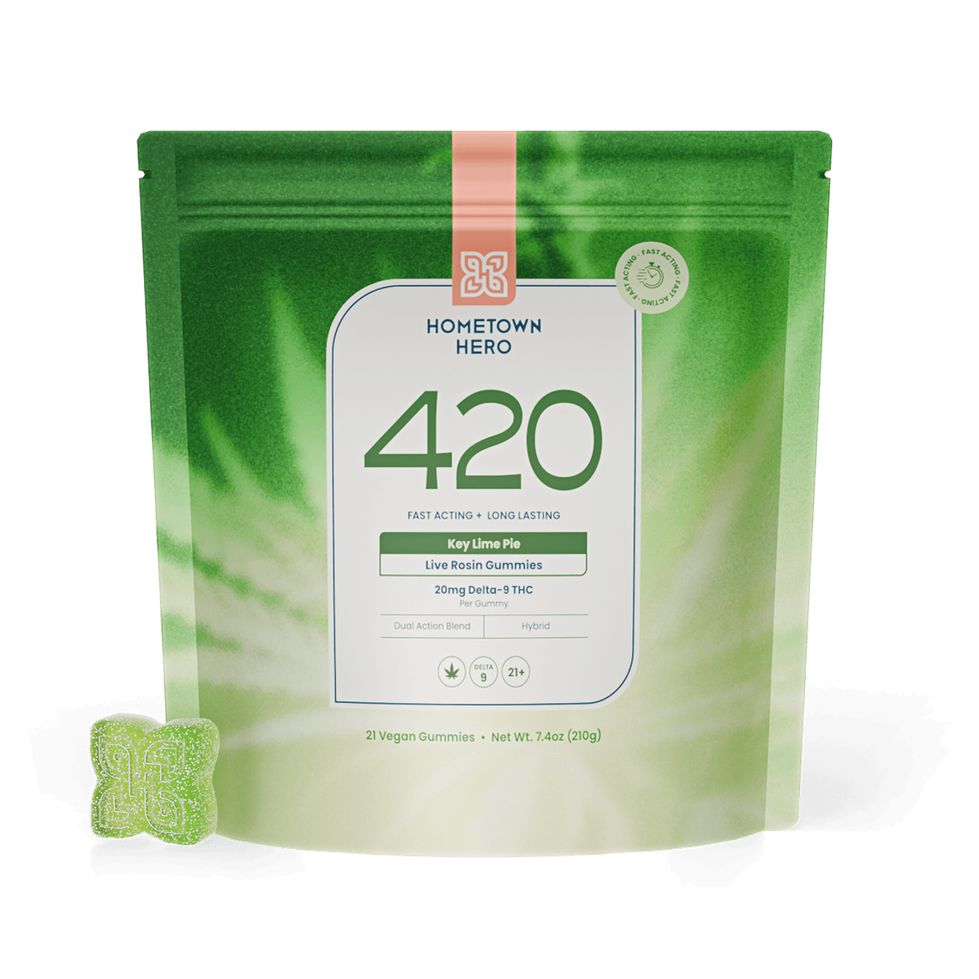 key lime gummy bag and gummy