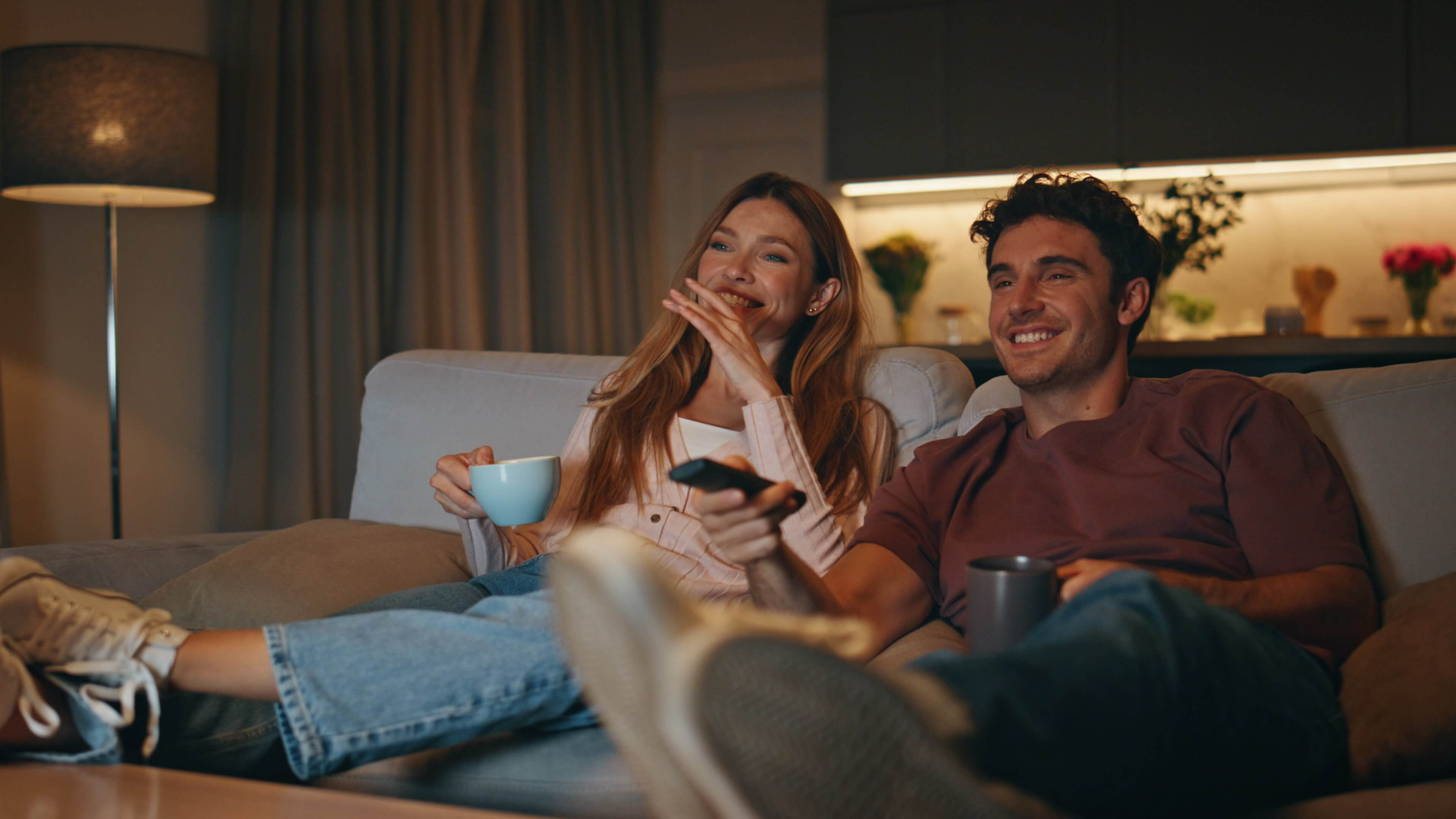 couple laughing at 420 films