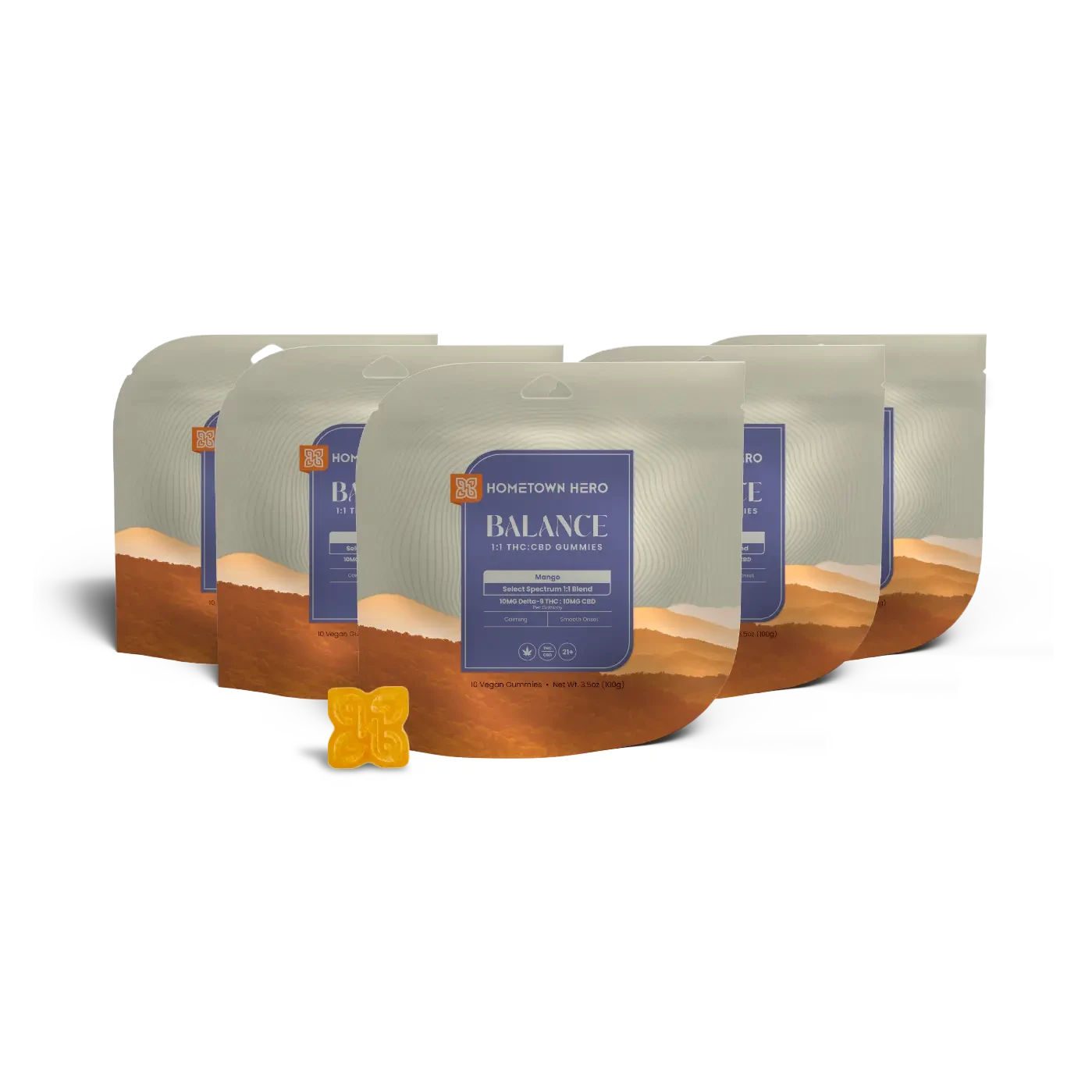 5 bags of Mango CBD THC Gummies