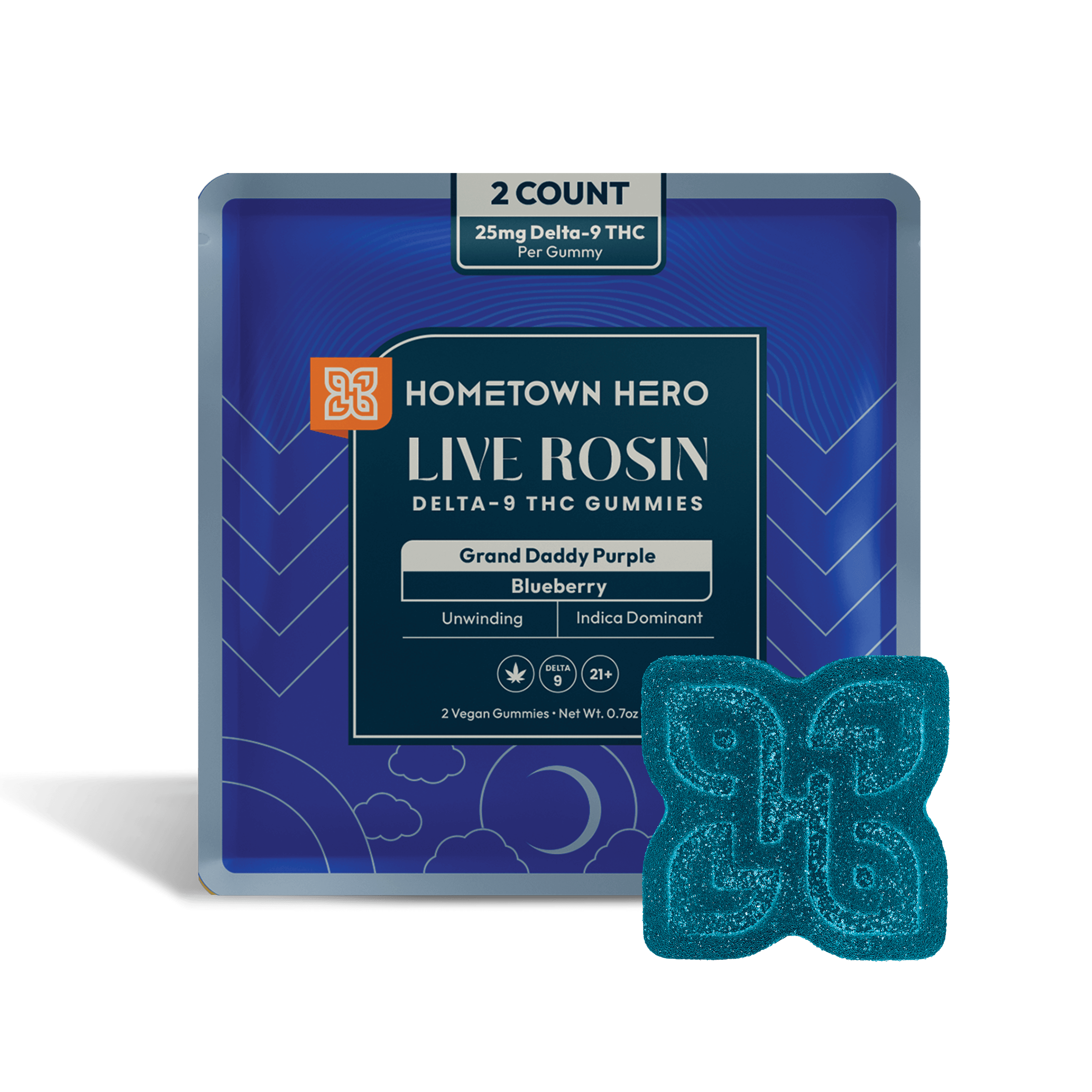 Blueberry GDP - Delta-9 Live Rosin Gummies (2 Pack)