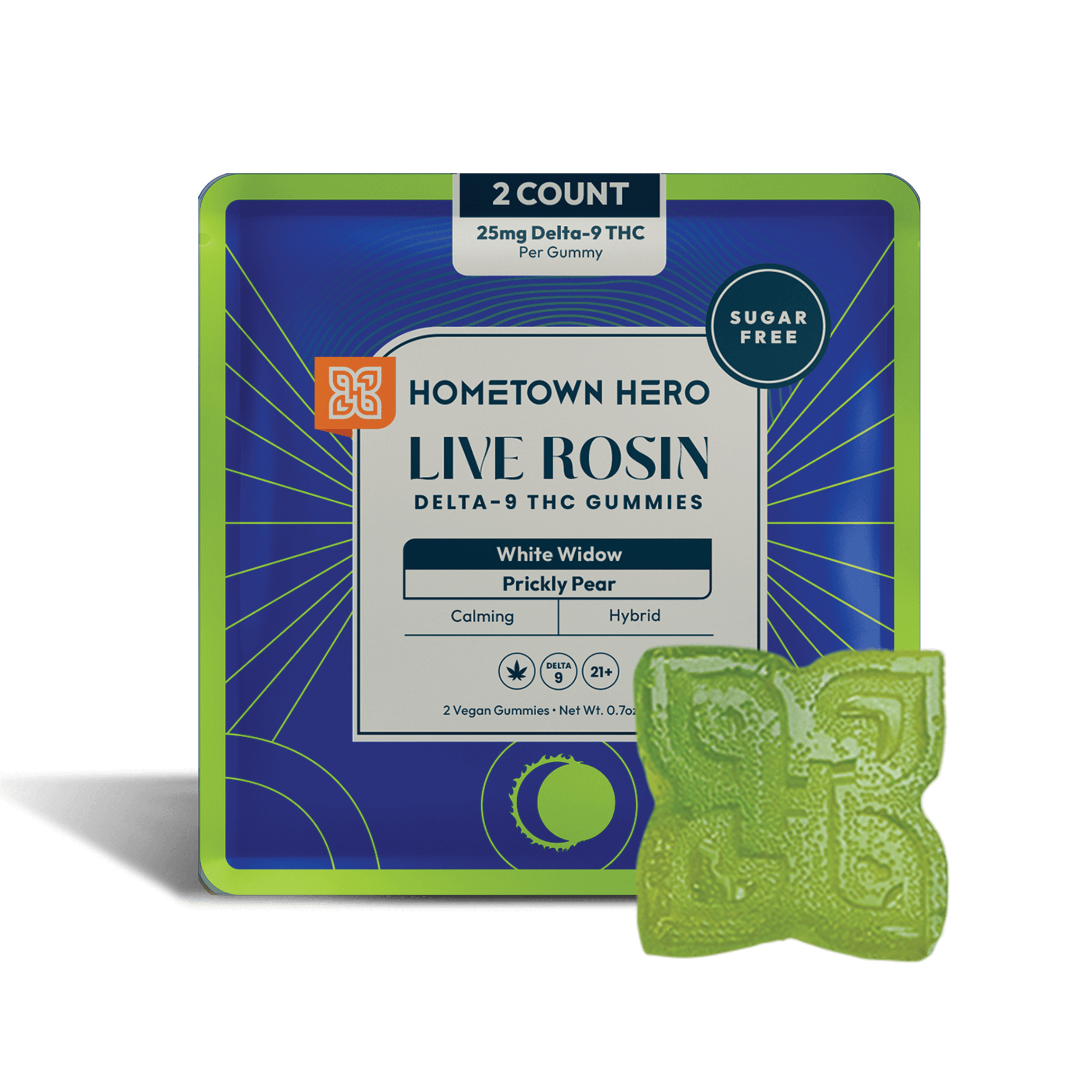 Prickly Pear White Widow - Delta 9 Live Rosin Gummies (2 Pack)