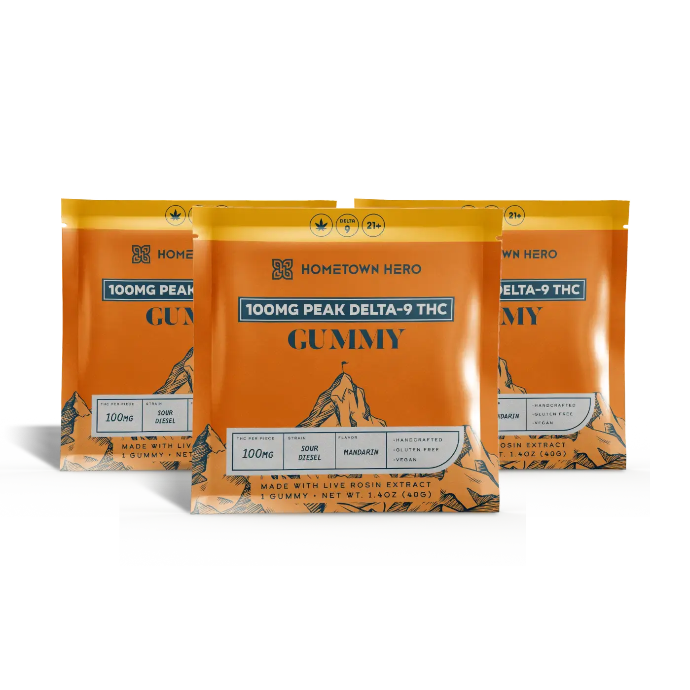 Mandarin Sour Diesel - Peak Delta 9 Gummy (3 Pack)