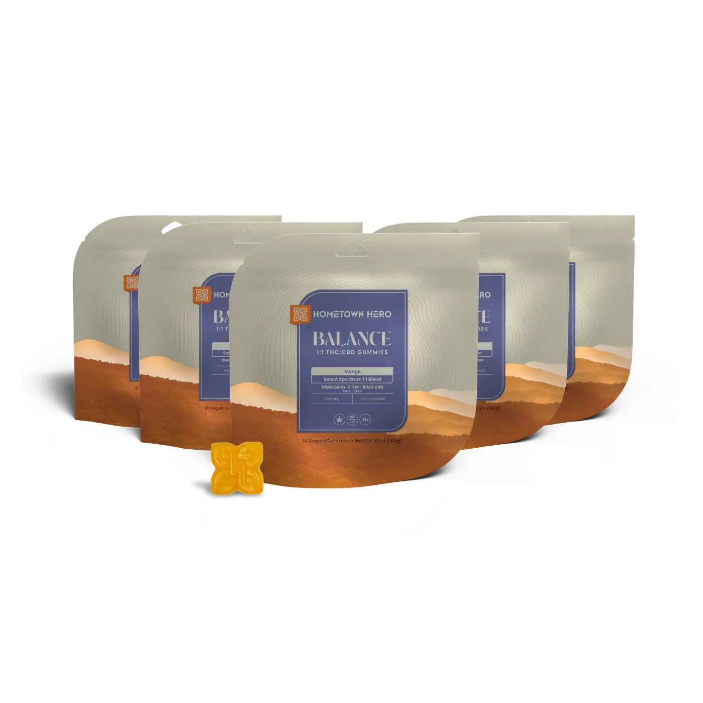 5 bags of Mango CBD THC Gummies
