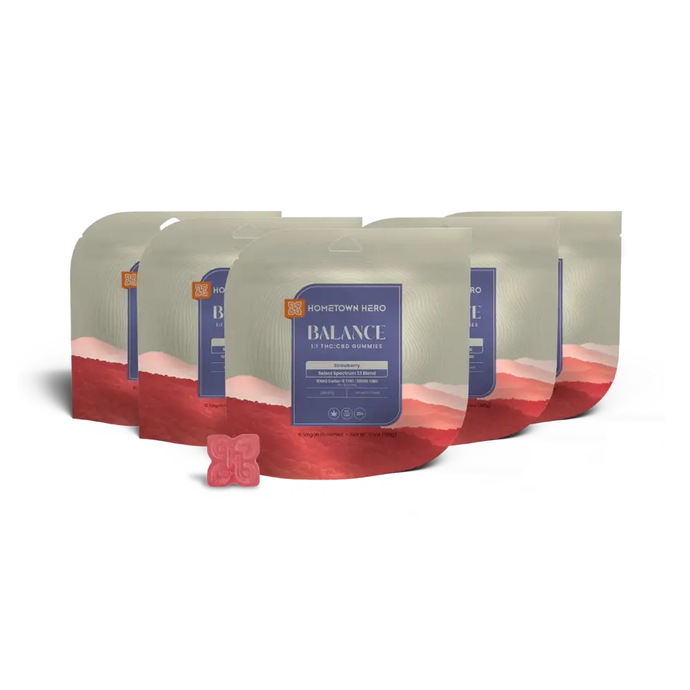 5 bags of Strawberry CBD THC Gummies