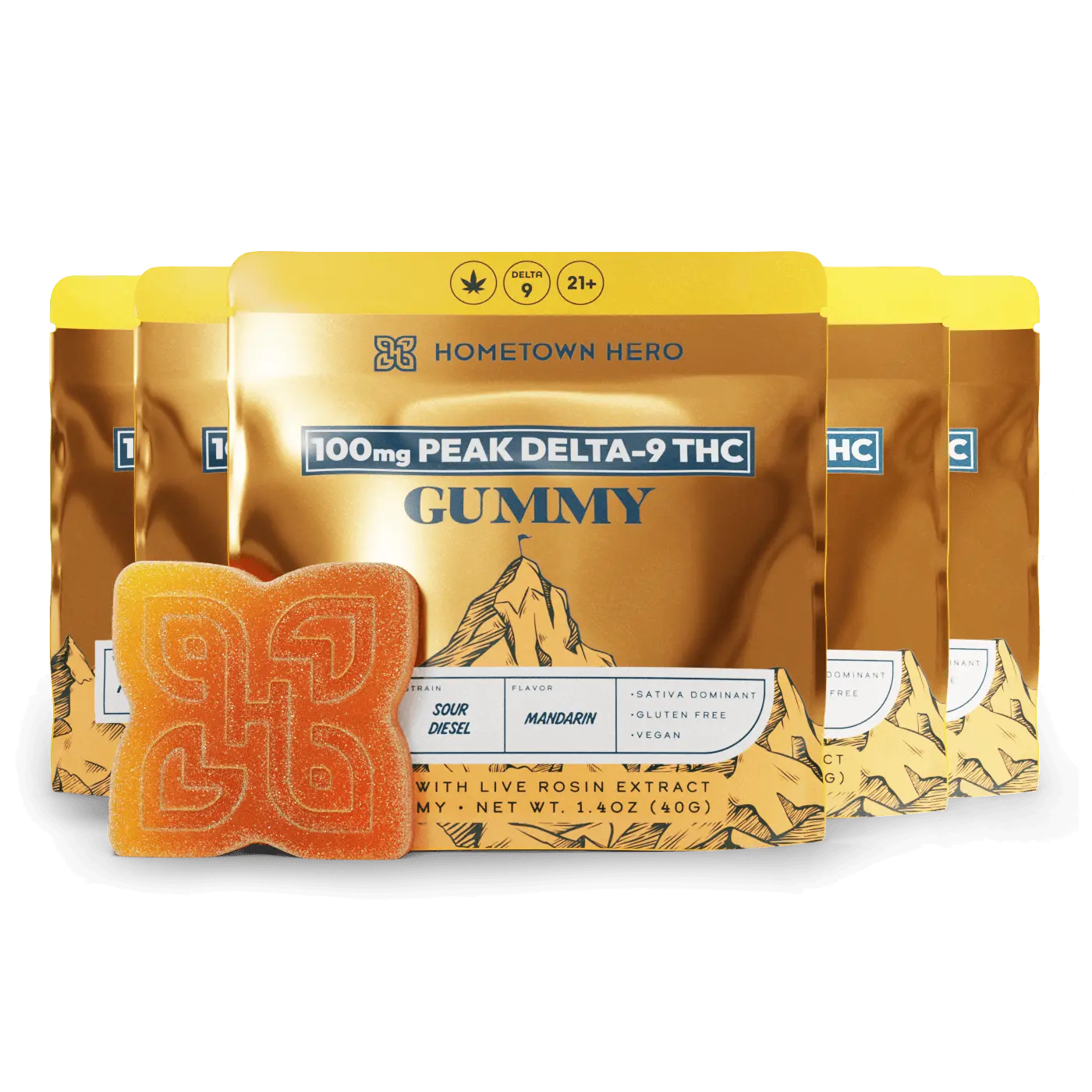 5 bags of mandarin peak gummies