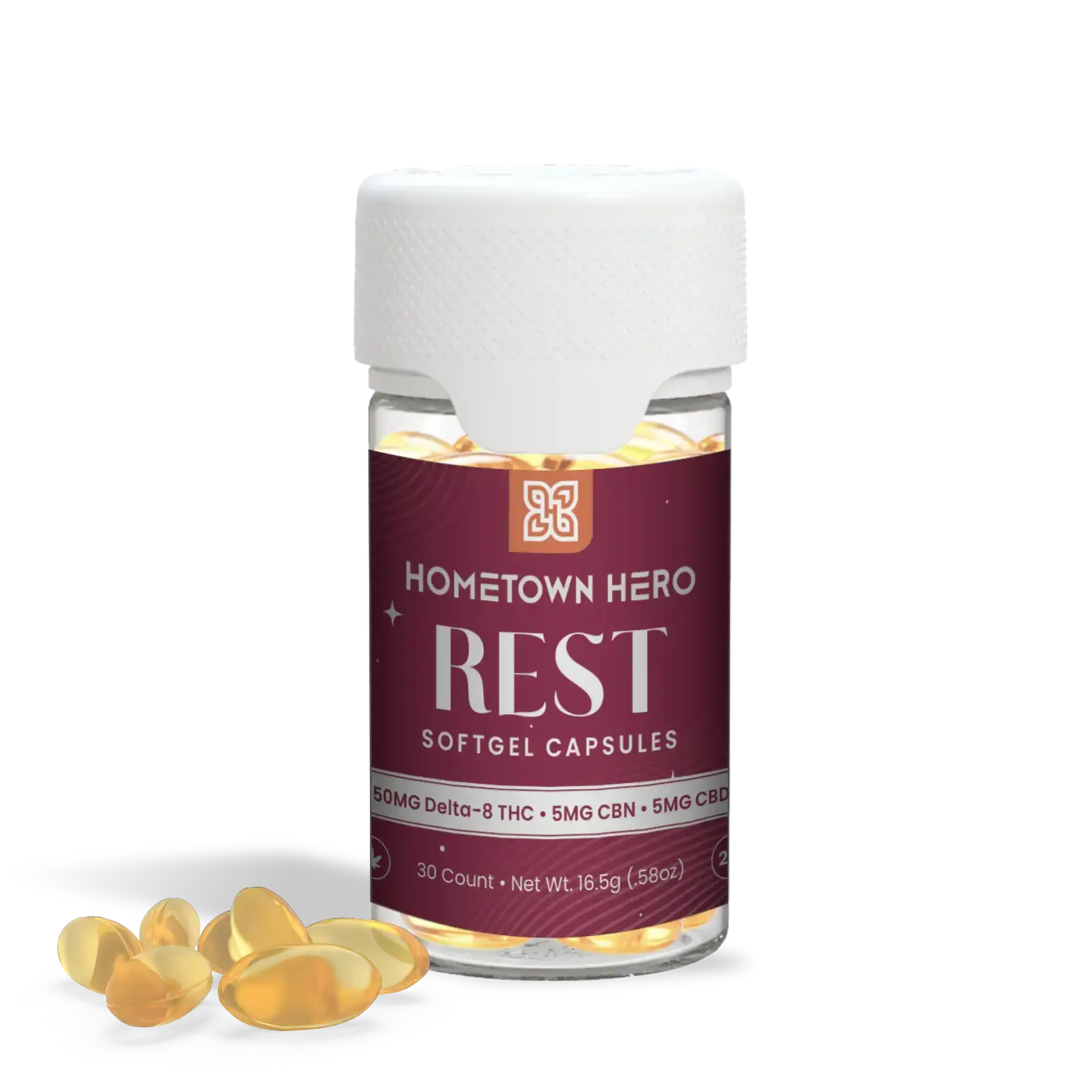yellow softgel 50mg delta 8 capsules