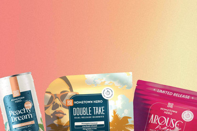 assorted bags of new hometown hero products