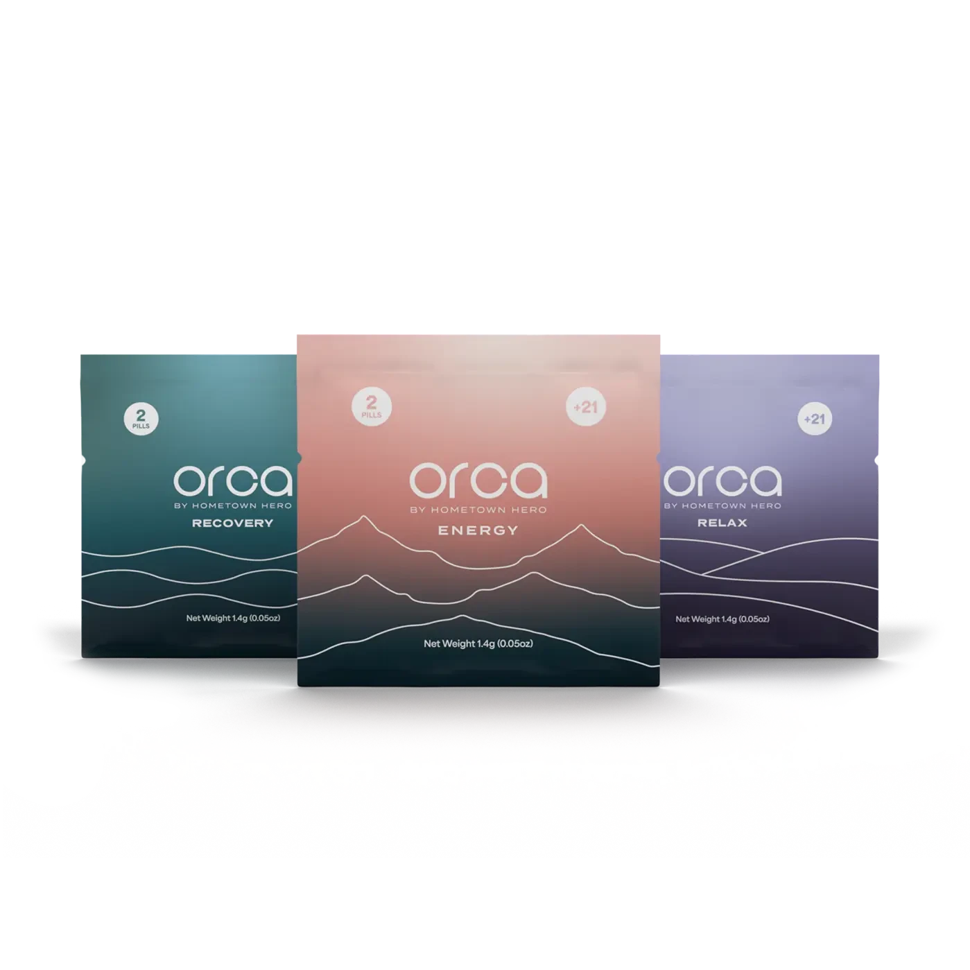 3 small packs of ORCA pills