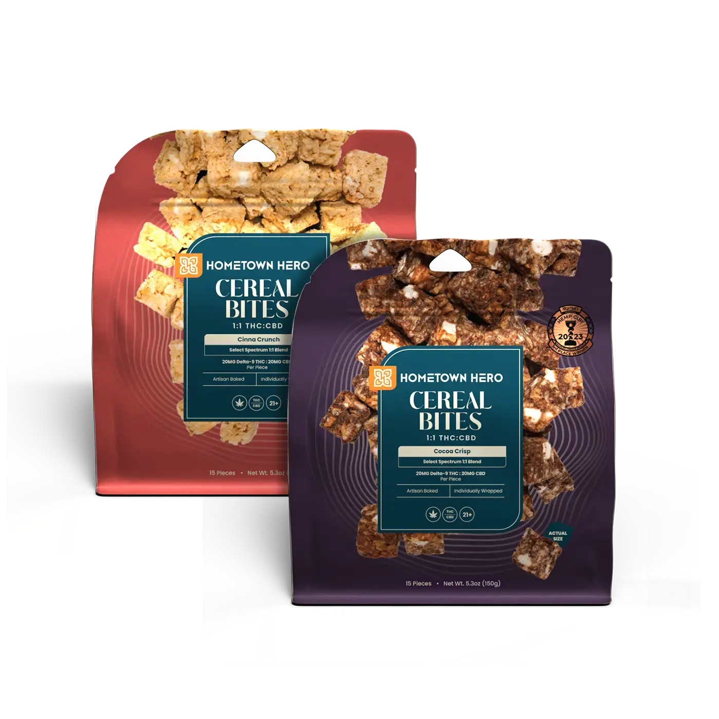 1 bag of Cocoa Krispies Cereal Edibles, 1 bag of Cinnamon Toast Crunch Cereal Edibles (THC treats)