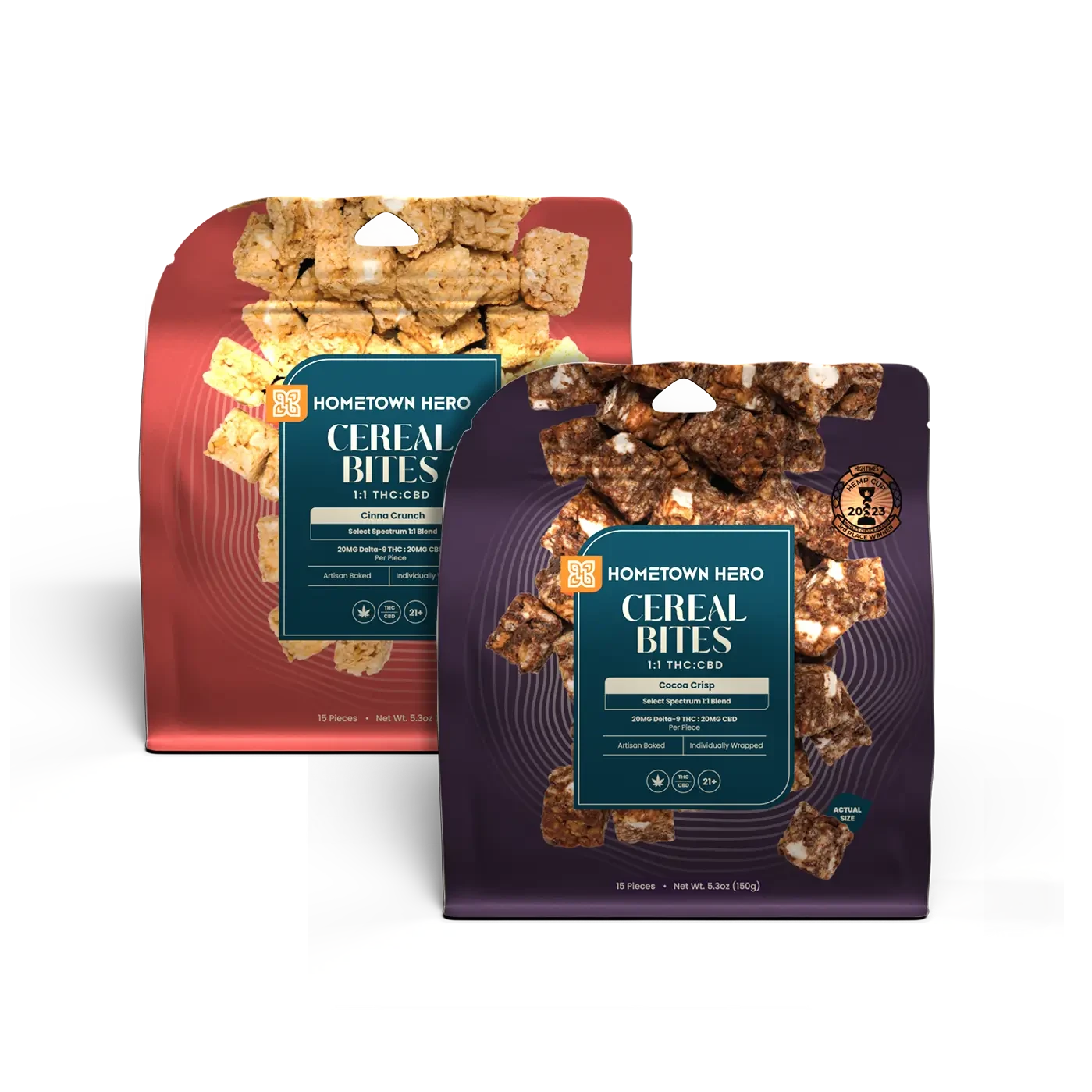 1 bag of Cocoa Krispies Cereal Edibles, 1 bag of Cinnamon Toast Crunch Cereal Edibles (THC treats)