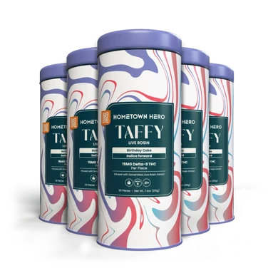 5 tins of birthday cake thc taffy