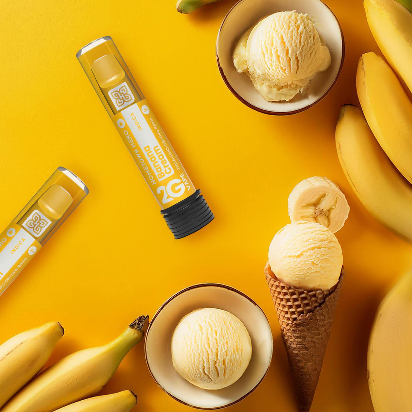 bananas, vanilla ice cream, and vapes