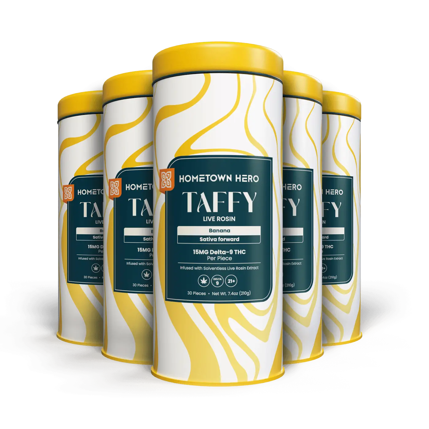 5 tins of banana taffies