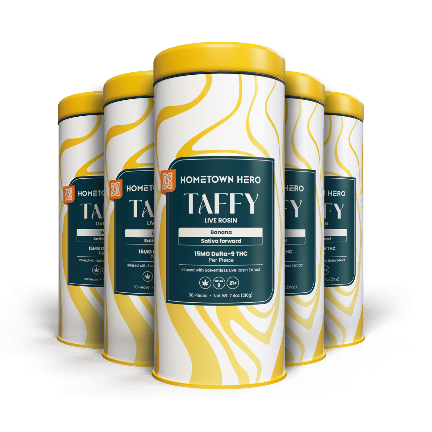 5 tins of banana taffies