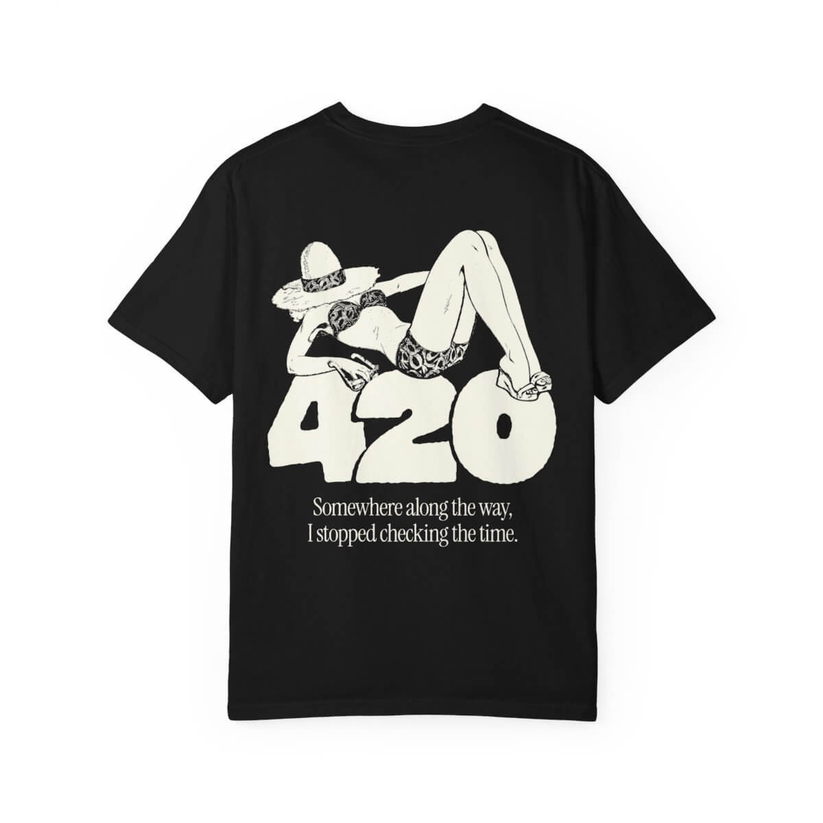 back of black 420-shirt