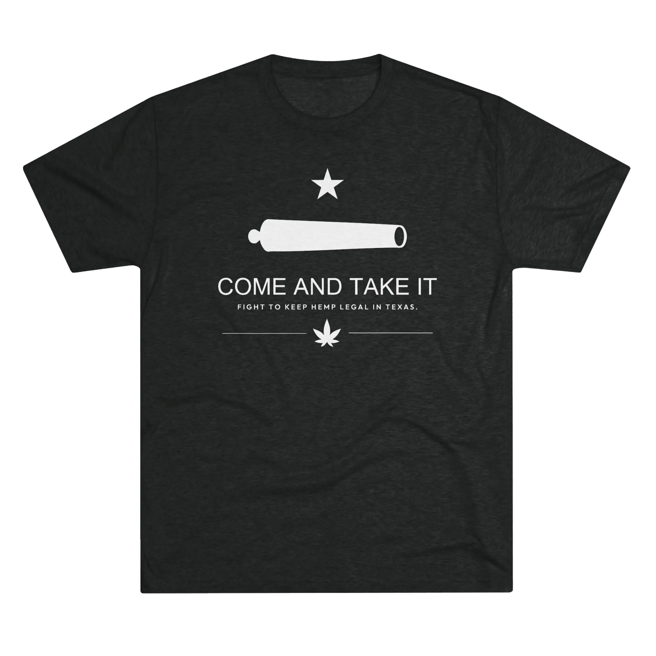 Black shirt with hemp legality design