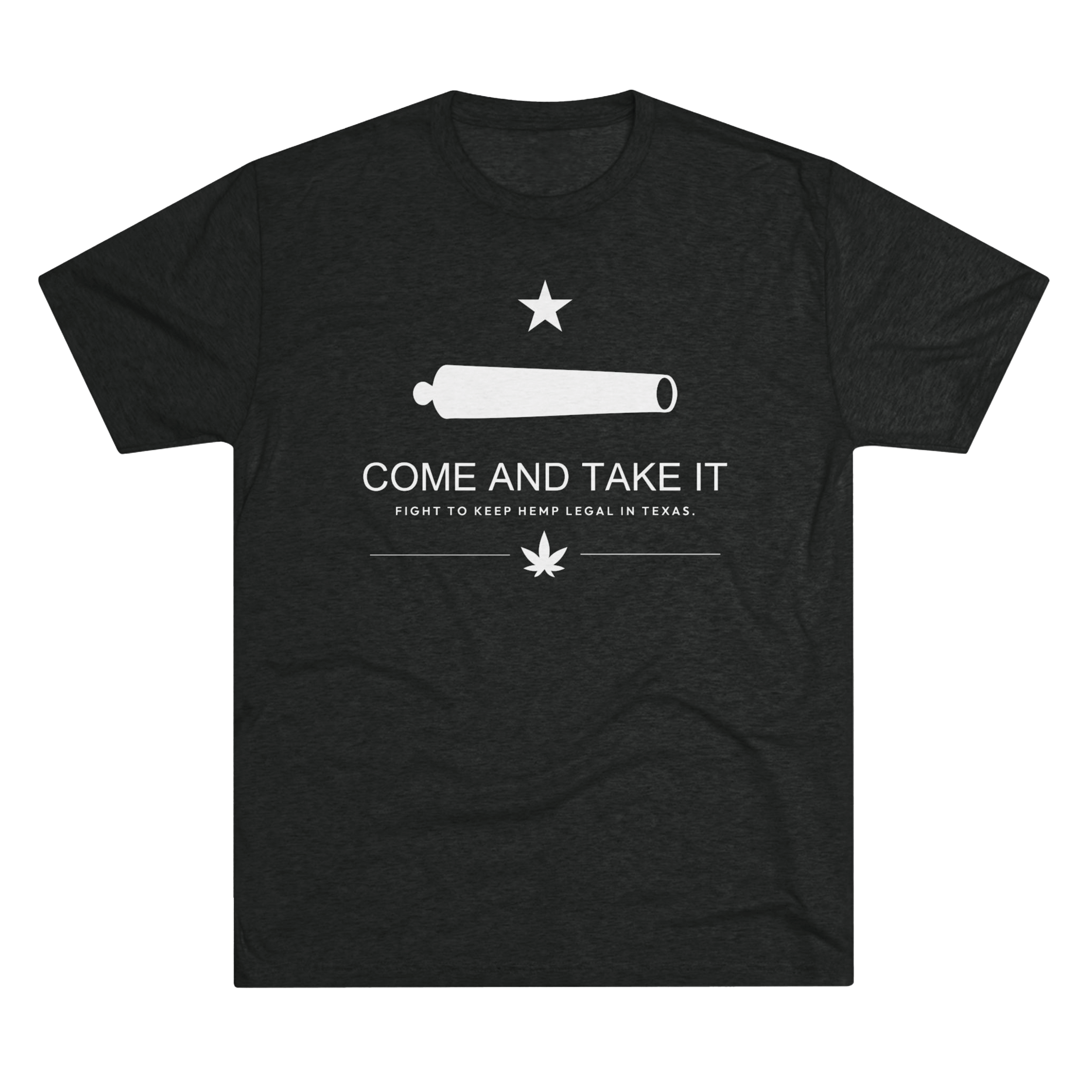 Black shirt with hemp legality design