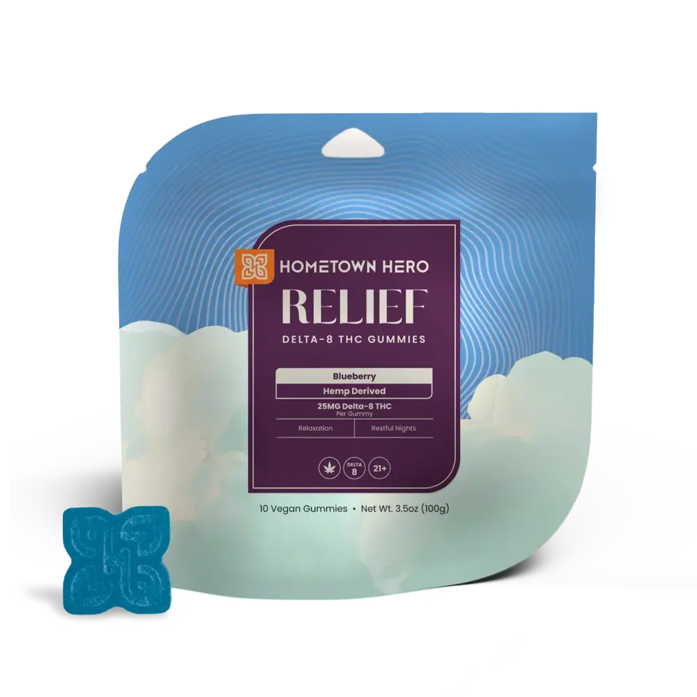 Blueberry Delta-8 THC Gummies 25mg Bag