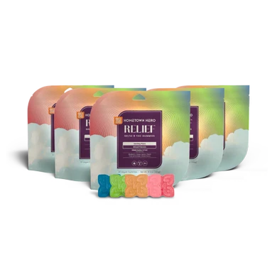 5 bags of fruit-flavored Delta-8 Gummies
