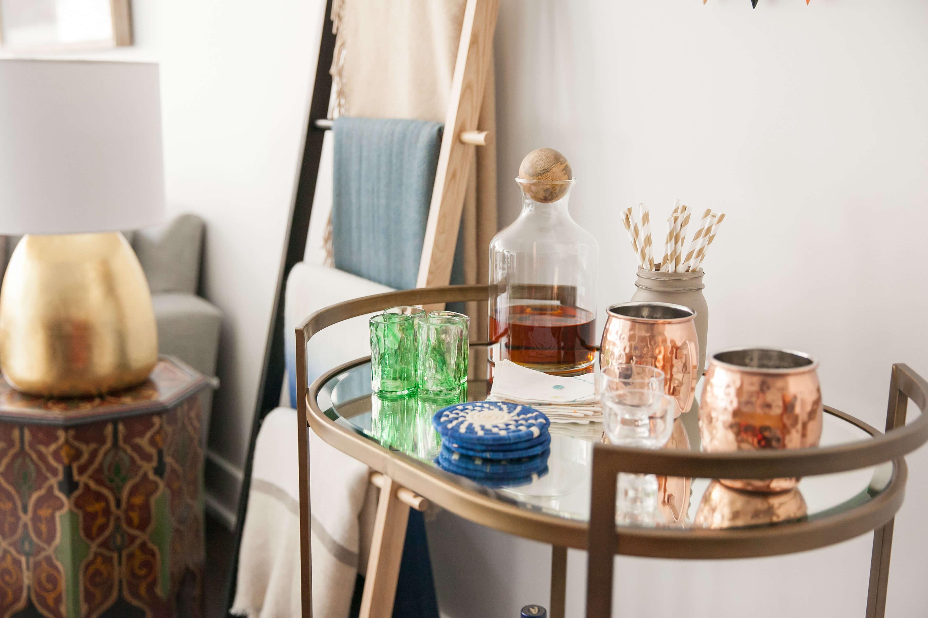 cocktail bar cart