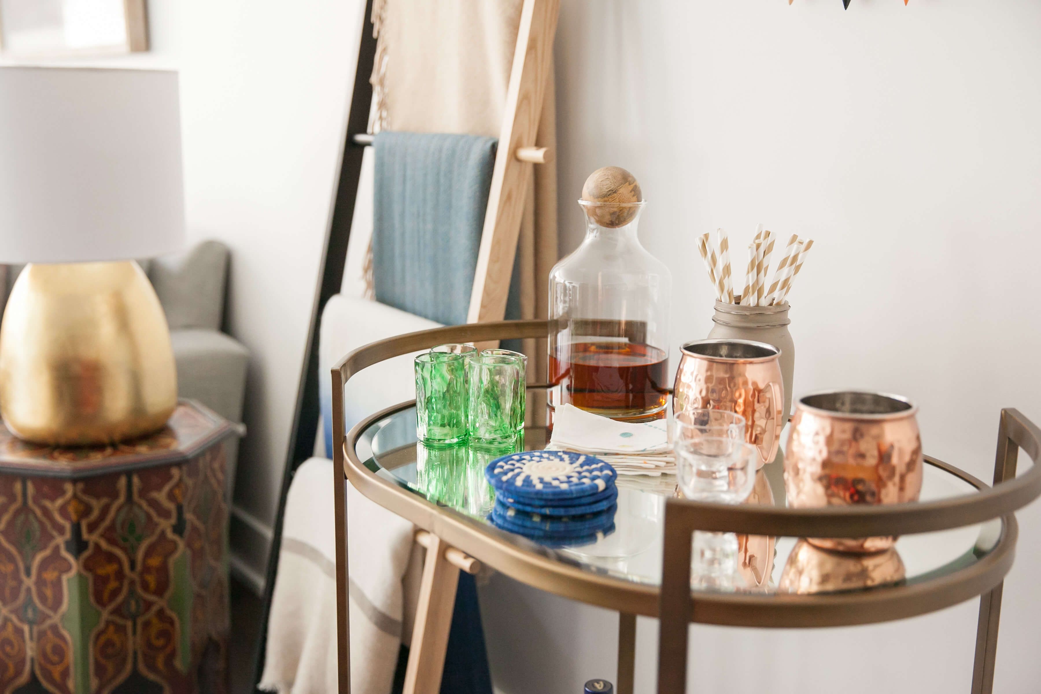 cocktail bar cart