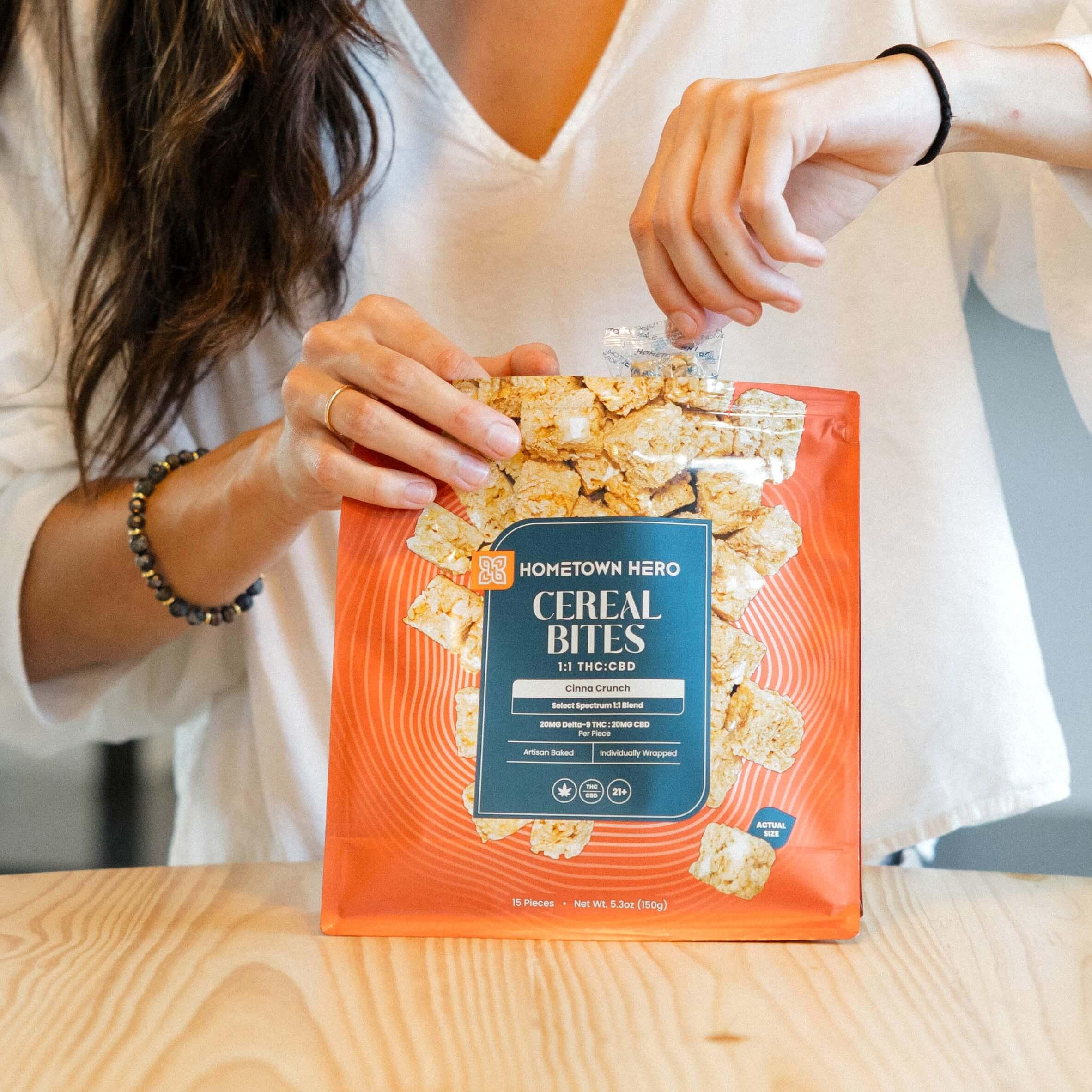 cinna crunch cereal bites bag