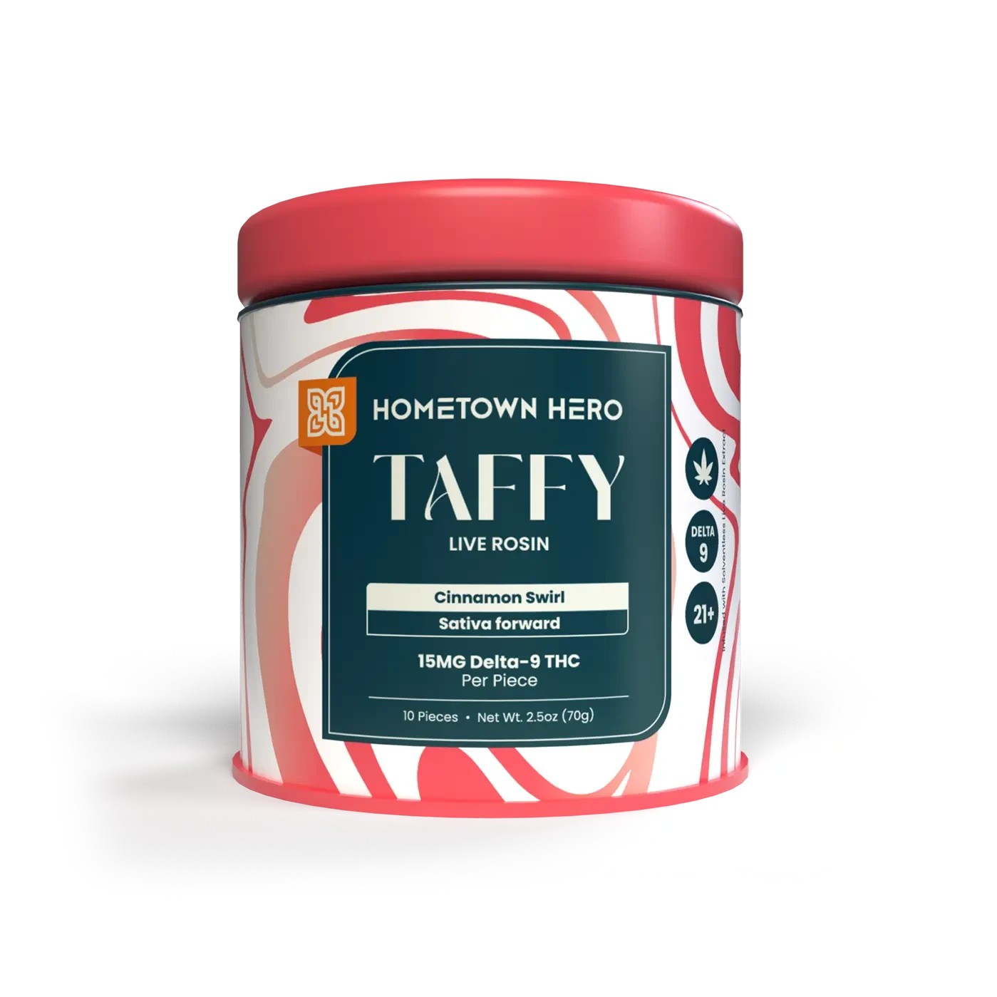 cinnamon swirl edibles in small tin