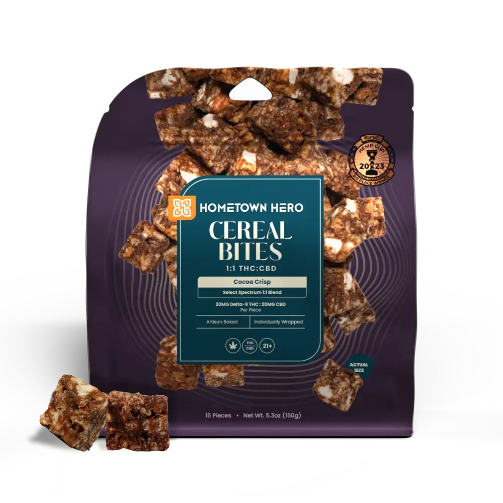 Cocoa Crisp Cereal Bites packaging