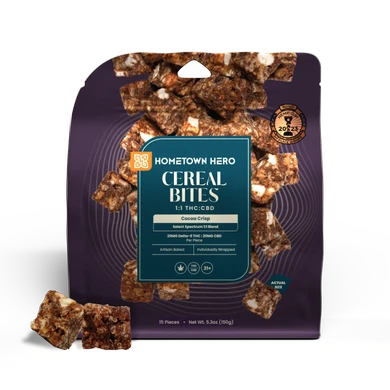 Cocoa Crisp Cereal Bites packaging