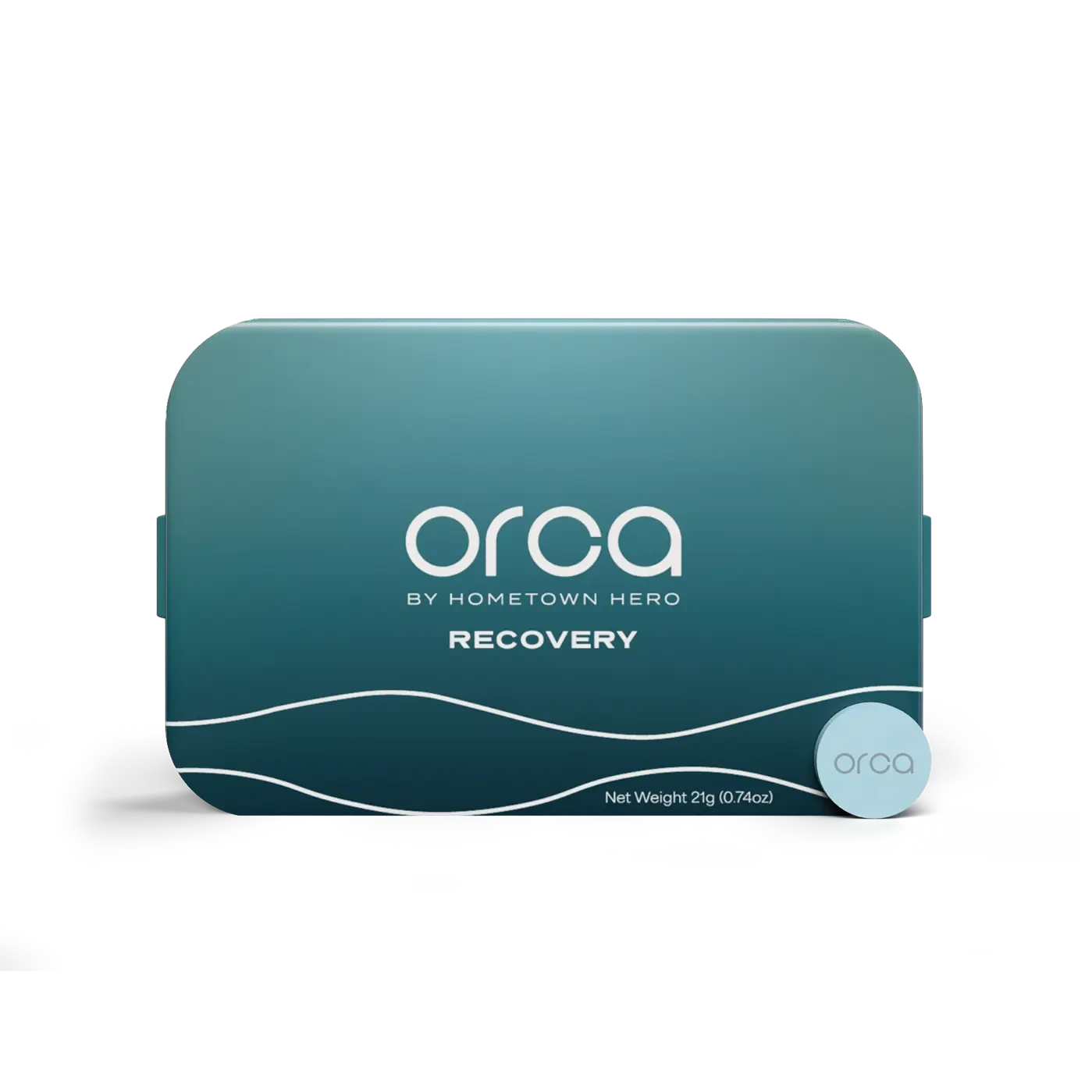 ORCA Recovery blue tin with pill