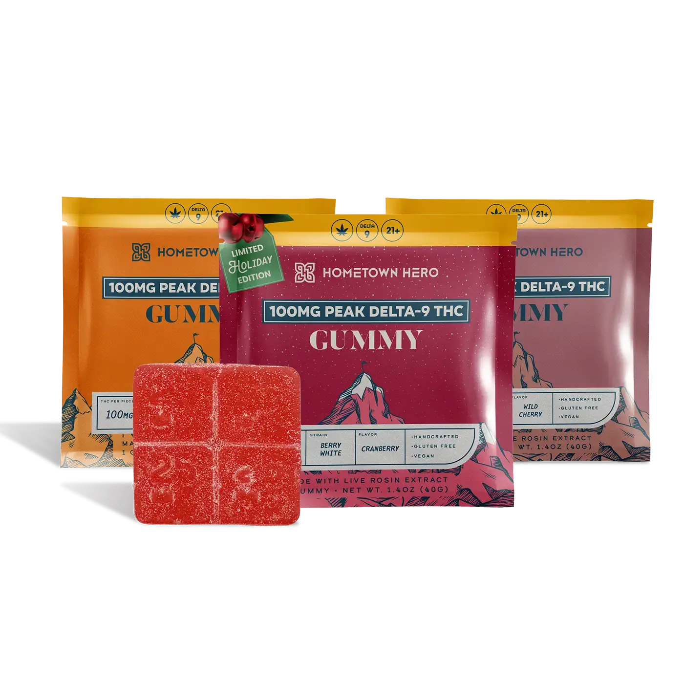 3 bags of 100mg delta-9 edibles