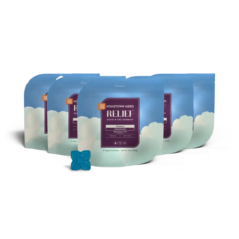 5 bags of Blueberry Delta-8 THC Gummies