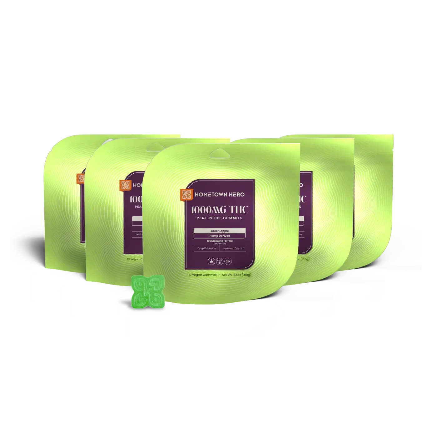 Green Apple 100mg Delta-8 Gummies