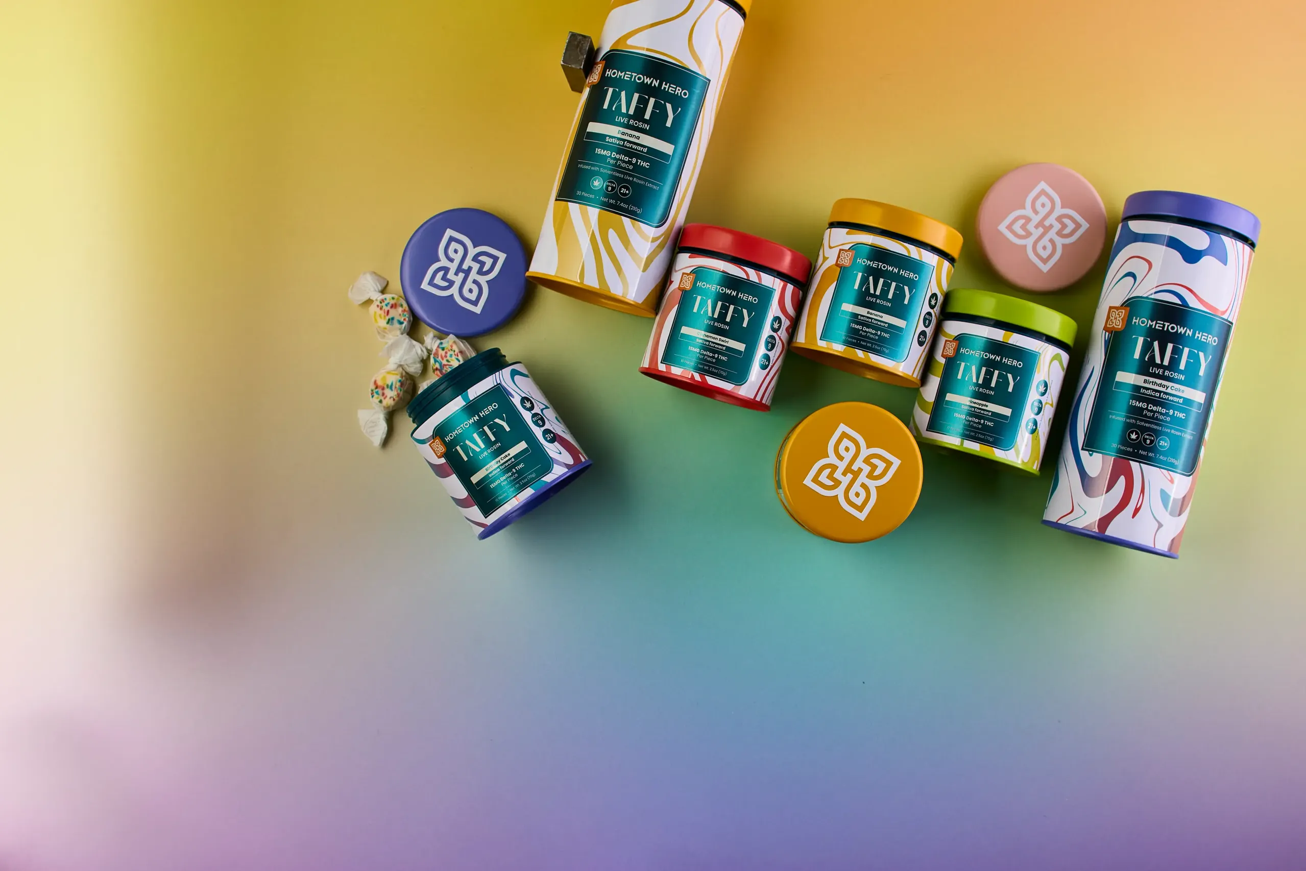 delta-9 thc taffy assortment