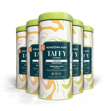 5 tins of tutti frutti thc taffy