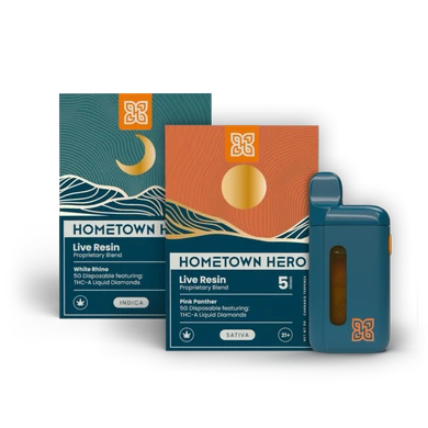 indica and sativa live resin disposable vapes