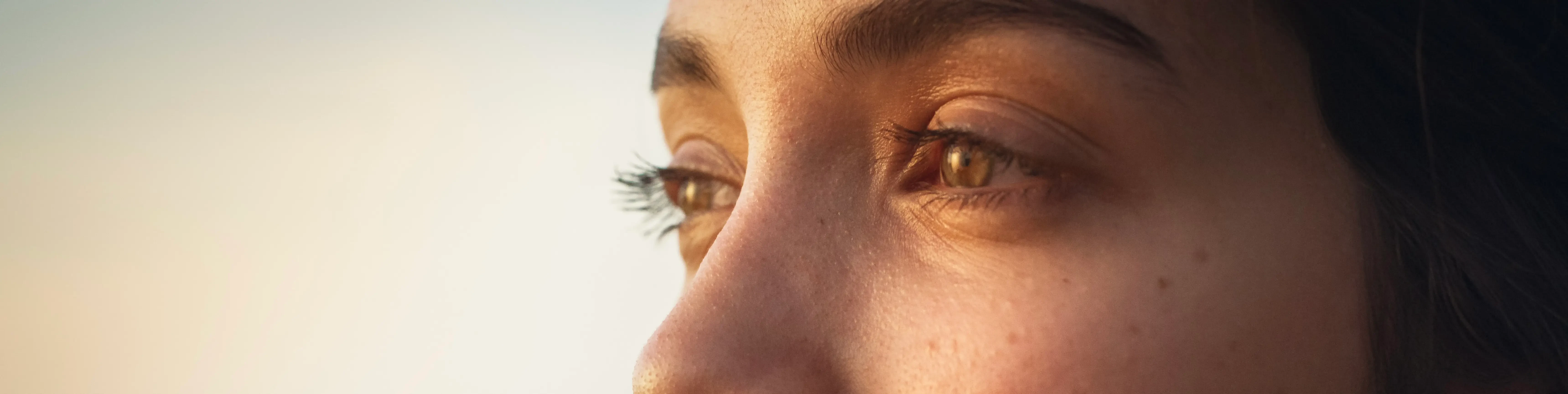 closeup of eyes