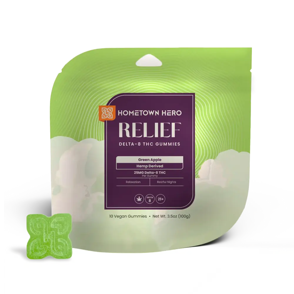 Green Apple Delta-8 THC Gummies 25mg Bag