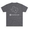 grey shirt with texas design