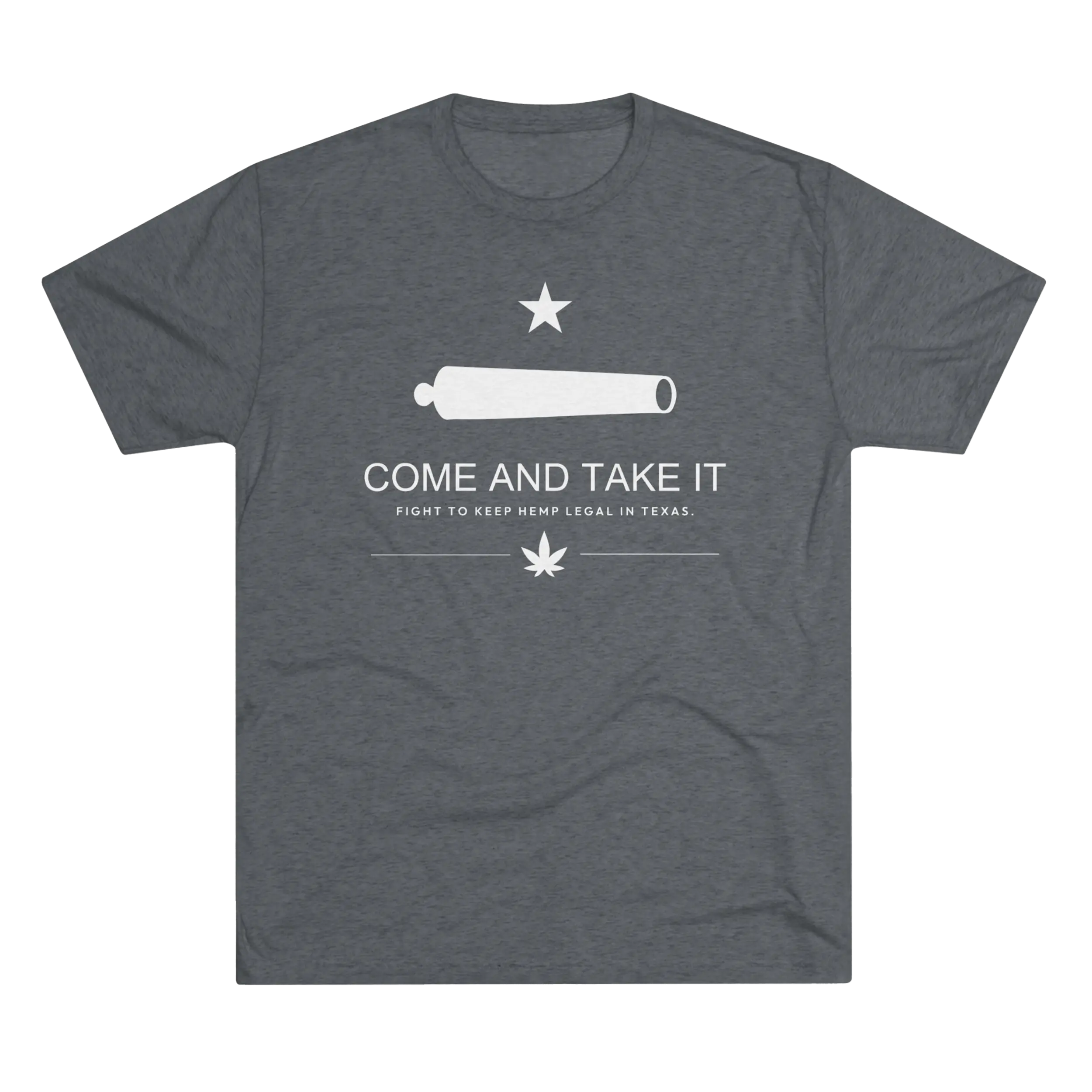 grey shirt with hemp legality design