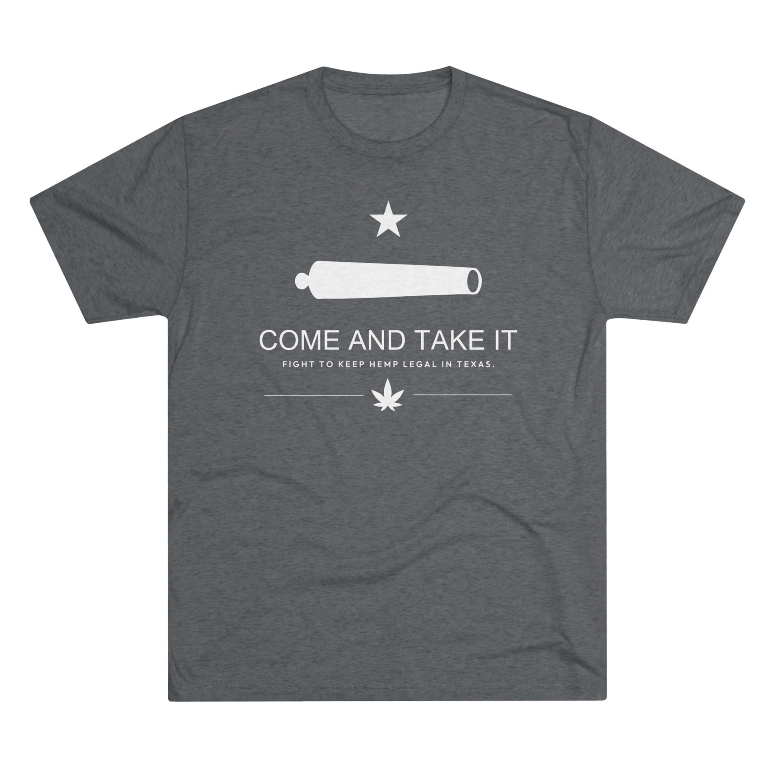 grey shirt with hemp legality design